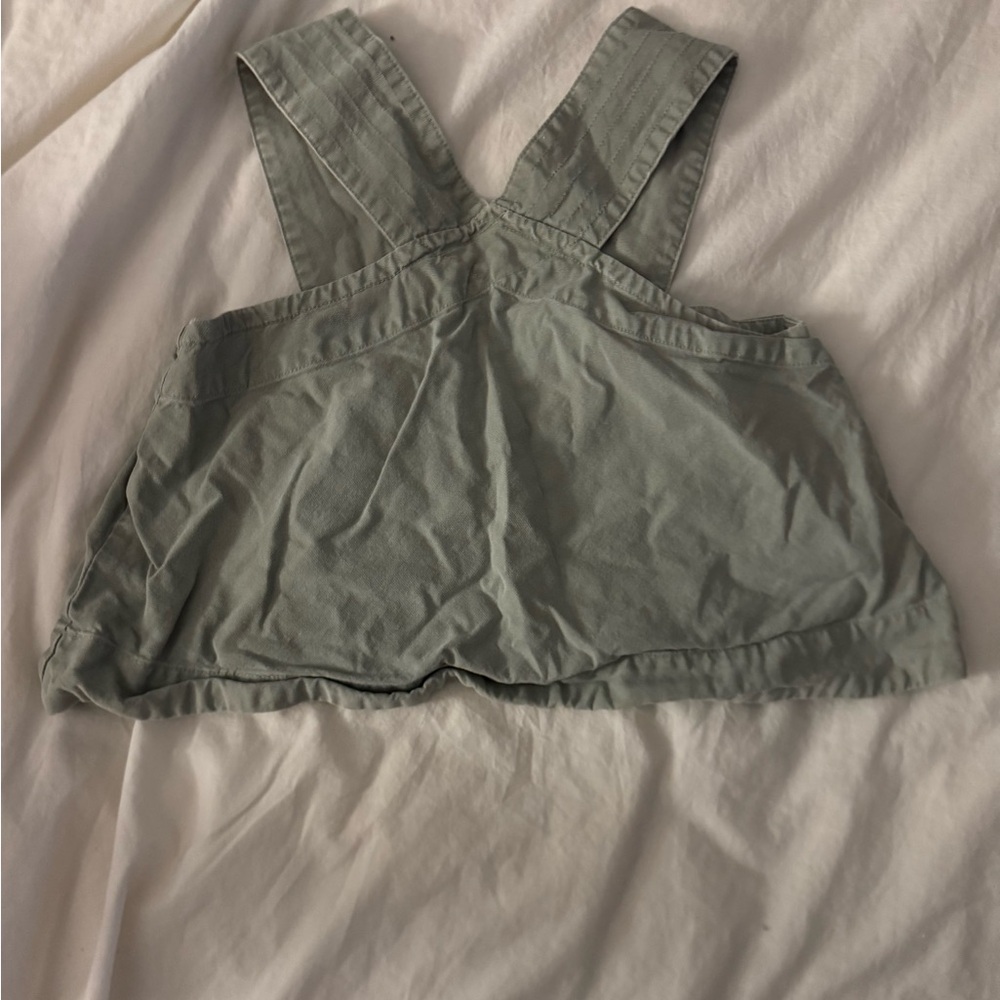 Everlane Cross Front Tank Top - Sage, Size Small